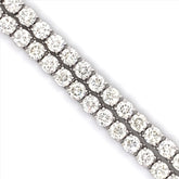 12PT- 25.00CT. Tennis Necklace 14K White Gold (4 Prong) - White Carat - USA